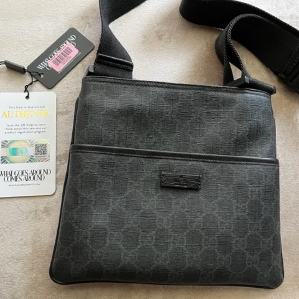 Gucci black leather cross-body bag - Picture 4 of 12